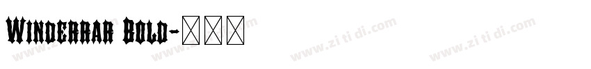 Winderrar Bold字体转换